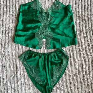 2-piece silk lingerie set, size M